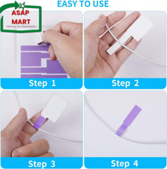 White Cable Labels, 300 Premium Wire Label Tags for Electronics, Printable Cord