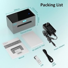 Bluetooth Shipping Label Printer, Wireless 4×6 Thermal Label Printer