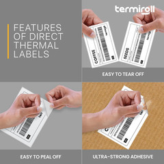 12 Roll Bulk Pack 4×3 Direct Thermal Labels – 6000 Barcode Labels, No Ink Needed
