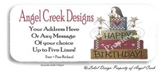 Primitive Country Hat Boxes HAPPY BIRTHDAY Personalized Return Address Labels