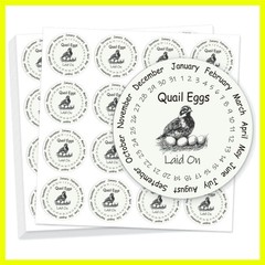 320 Pcs Quail Farm Fresh Eggs Stickers, 2 Inch Round Unwashed Eggs Carton Lab…