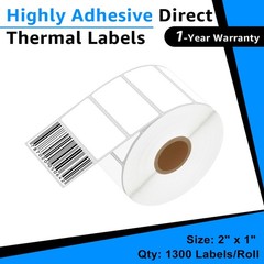 Direct Thermal Label for Rollo Zebra Nelko Printer 2X1 3X1 4X2 4X3 4X6 2.25X1.25