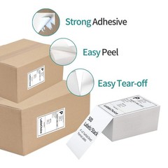2000 Labels 4 x 6 3-Proof Commercial Grade Fanfold Direct Thermal Labels Comp…
