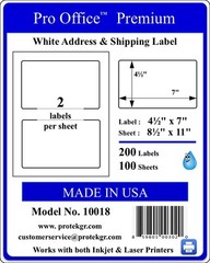 Pro Office 400 Self Adhesive Shipping Labels Round Corner blank shipping labels