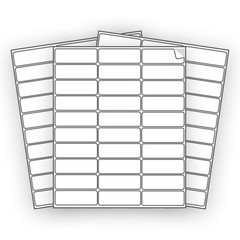 (4500) 1 x 2 5/8 “EcoSwift” Laser Address Shipping Adhesive Labels 30 per sheet