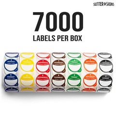 Date Stickers for Food – Day of the Week Day Dots Removable Food Labels, 1″ D…