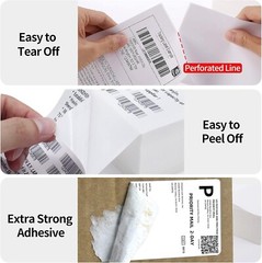 Shipping Labels Thermal Perforated White For Printer 500 4 x 6 Fanfold Direct