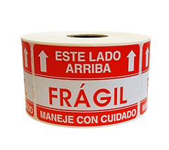2×3 Fragil Este Lado Arriba Labels Spanish Fragile This Side Up (4) RLS 500 EA