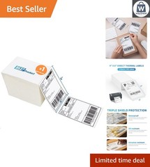 500 Perforated 4×6 Direct Thermal Shipping Labels – High Adhesive Quality