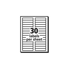Avery Green File Folder Labels 2/3 x 3-7/16 TrueBlock Laser Inkjet 1500Pk 5866