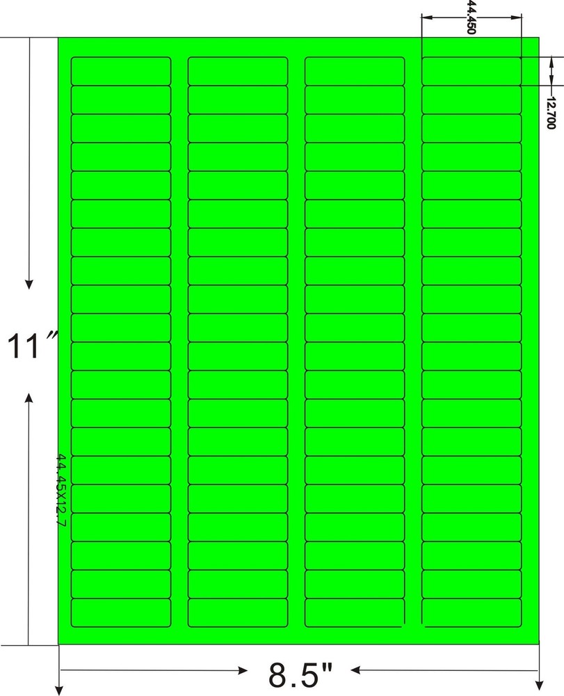 100 Sheets / 8000 Fluorescent FBA and Word Size Address Labels 80UP 1.75″x0.5…