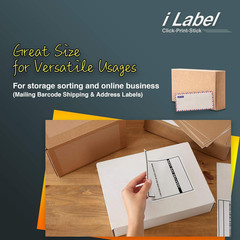 8.5″ X 11″ Full Sheet Label Sticker Paper for Laser & Inkjet Printers [100