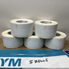 5 Rolls (5×130 labels) Genuine DYMO 2050818 White Address Labels 1-1/8×3-1/2 in