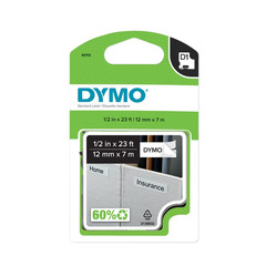 D1 Labels, 1/2-Inch X 23-Foot Roll, Black Print on White, Self-Adhesive, for Lab