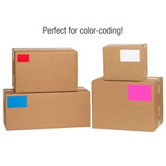 5×7 Fluorescent Pink Inventory Labels – Rectangle, Blank, 1 Pack