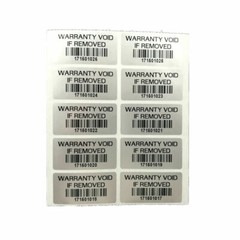1000 WARRANTY VOID IF REMOVED Tamper Proof Security Sticker with serial number