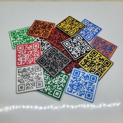 20x Custom 3D Printed URL QR Code Tiles / Cards / Labels 2″x2″