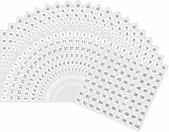 HYBSK 2000pcs 1 to 100 Number Labels 0.4 inch Round Dot Stickers for Inventory S