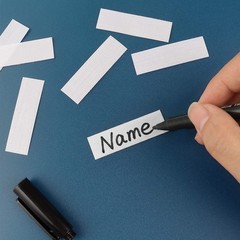 200 Pcs Iron On Name Tags Fabric Labels Name Tags for Clothing Daycare Camp