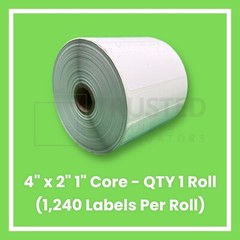 4×2 Direct Thermal Labels For Zebra 1″ Core 1240 Per Roll Bulk Barcode