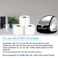 2 Roll 3/8” x 3/4” Self-Adhesive LW 2-UP Jewelry Price Tag Labels Direct Th…