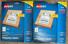 Avery 8126 Internet Shipping Labels, 5.5″X8.5″ – One unopened; 38 total sheets