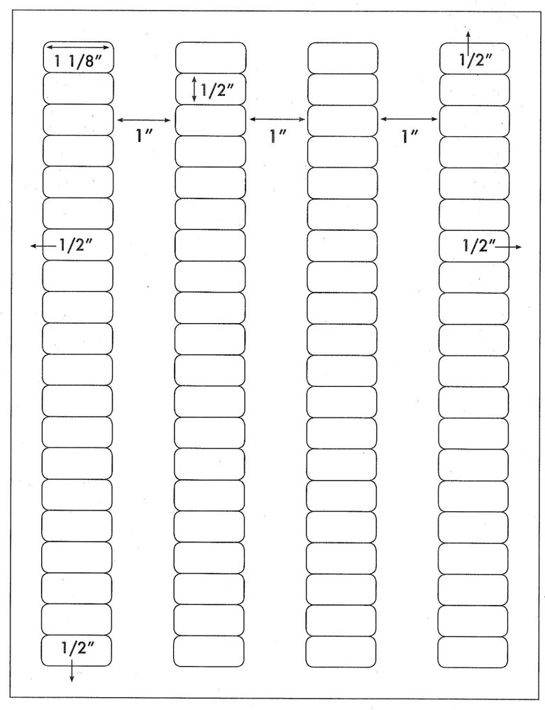 80 labels per page 1.125 x .5 .each label on 8.5 x 11 Sheet    1000 Sheets