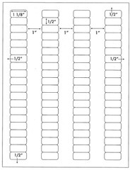 80 labels per page 1.125 x .5 .each label on 8.5 x 11 Sheet    1000 Sheets