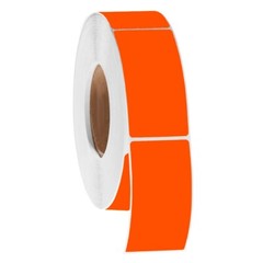 THERMAL TRANSFER LABELS, ORANGE 021 – 2″w x 4″h, NON-PERF, 1500/RL, 6 RLS/CASE