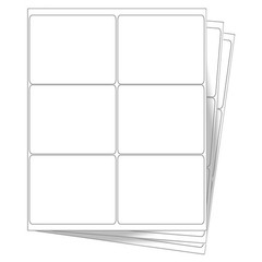 30000 4″x3 1/3″ Address Mailing Shipping Self Adhesive SKU Label 6 UP 5000 Sheet