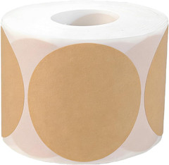 1.5 Inch Circle Stickers Light Brown Blank Label Stickers, 500 PCS Round Kraf…