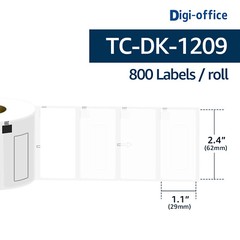 3 ROLLS Compatible Barcode Labels Replacement for Brother QL-500 QL-550 DK-1209