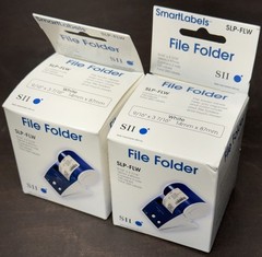 Lot Of 2 Seiko SLP-FLW File Folder Labels White 14mm X 87mm 520 Labels Total