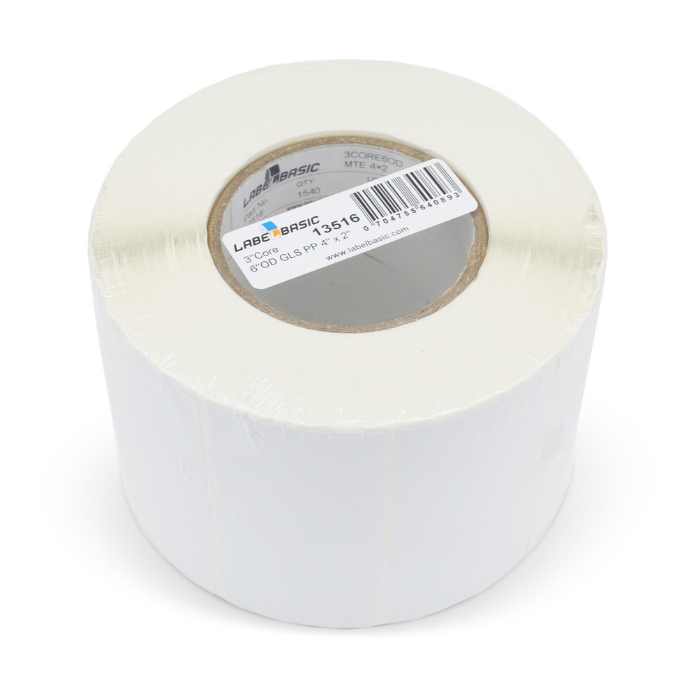 Labels for Afinia L301 Printer 4″ x 2″ 1200 Glossy Polypropylene Labels Per Roll