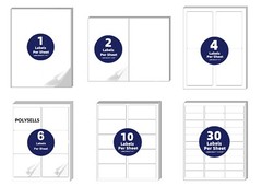 Address Shipping Labels Blank for Laser & Inkjet Any Size 1UP 2UP 6UP 10UP 30UP