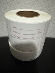 Removable Food Labels 1500 Pieces 3 Rolls 1×2 Inch Date Stickers for Containers