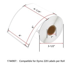 DYMO 4XL Thermal Shipping Labels 4×6 Jumbo Roll 1744907