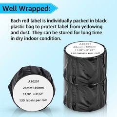 Compatible Dymo 30251 Thermal Address Labels 1 1/8″ x 3 1/2″ 1″ Core 130/Roll US