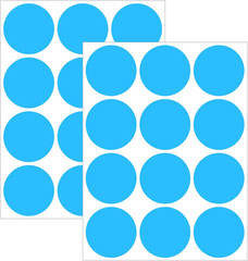 1.5″ round Colored Removable Stickers Labels，Handwritten, Not Printable – White,