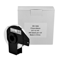 15PK DK1204 For Brother White Paper Labels,400 Labels/Roll,With Cartridge Frame