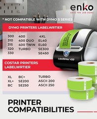 enKo [6 Rolls, 2100 Labels] Address, Shipping & Barcode Labels 30252 – Green …
