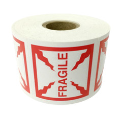 2×2 Fragile Labels Shipping Mailing Adhesive Stickers 8 Rolls 500 Each