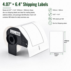 4.07″ x 6.4″ Die Cut Large Shipping Label for Brother DK-1247 QL-1050, QL-1060N