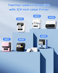 Labels- 3 Rolls Thermal Label-M220/M221/M2500/M200/M260 Thermal Paper 2.75” X 3