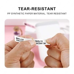 Label Maker Tape D11 Cable Print Paper 0.5″x4.3″ Waterproof 65 Pieces White