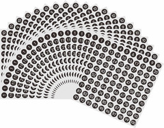 2000 Pcs 1 to 100 Number Labels 0.4 Inch Round Dot Stickers Inventory Black 20 S