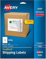 Full-Sheet Printable Shipping Labels, 8.5″ X 11″ Customizable Stickers, White, 2