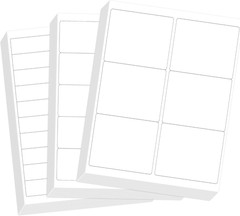 Assorted Printable Sticker Paper, 90 Sheets, 8.5″ X 11″, Matte White, 1380 Label