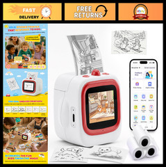 Portable Mini Voice Sticker Printer – AI Drawing, Thermal Sticker Maker for Kids