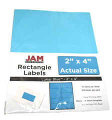 Jam Paper Shipping Address Labels Standard Mailing 2″ x 4″ Lunar Blue Kraft